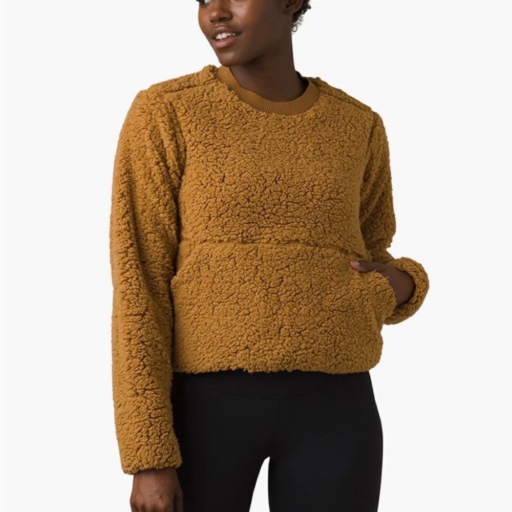 PRANA Polar Escape Sweatshirt Camel Brown Women's Size Medium